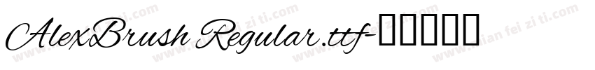 AlexBrush Regular.ttf字体转换